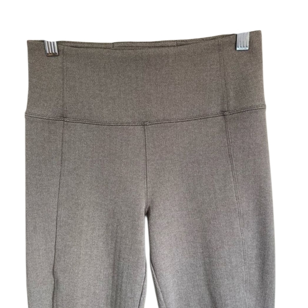 😁Athleta Delancey Herringbone Tight Gray Leggings Back Pockets Size XS - Picture 6 of 12